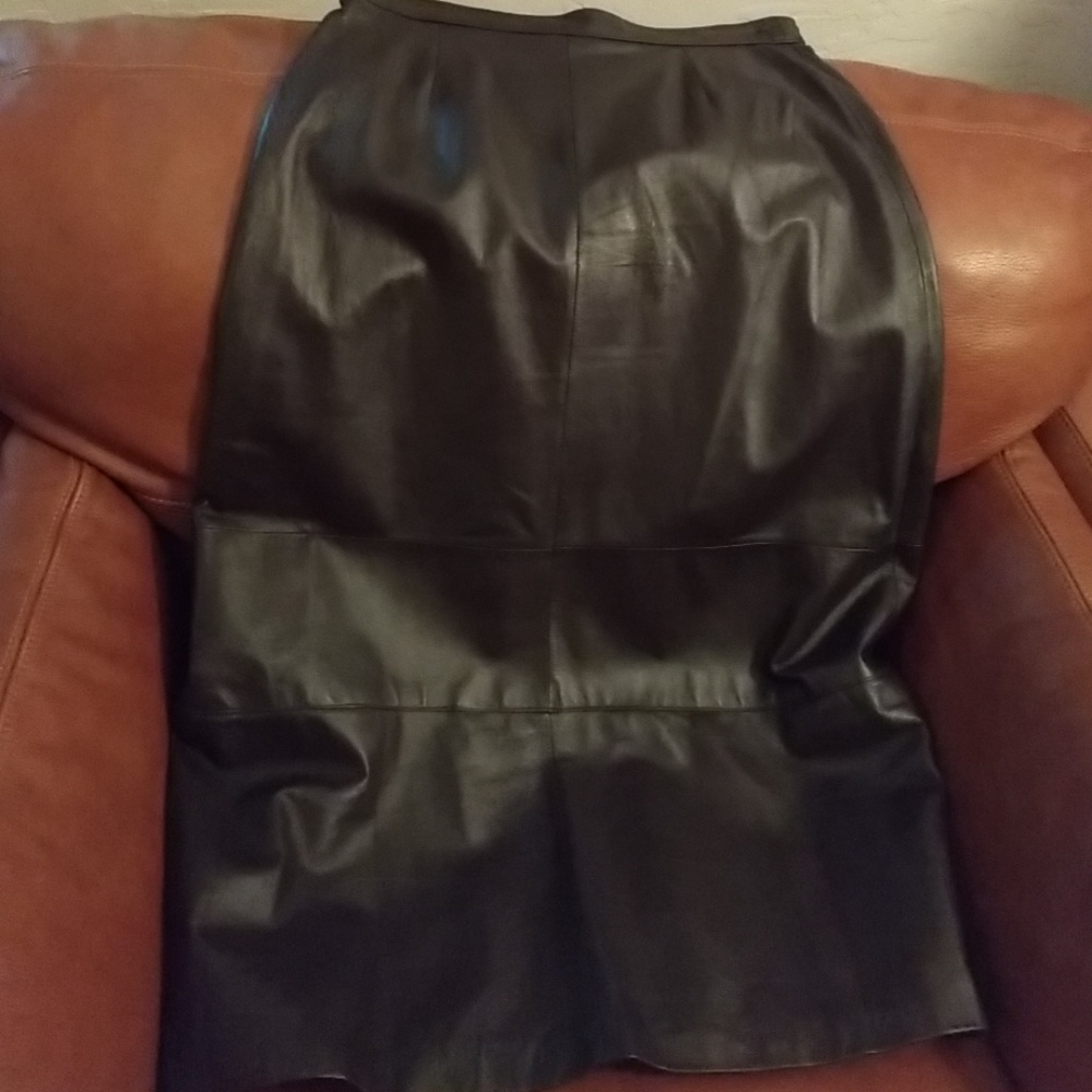 Long Leather skirt